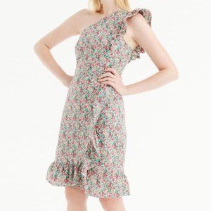 J.Crew Liberty Art Asymmetrical One Shoulder Dress